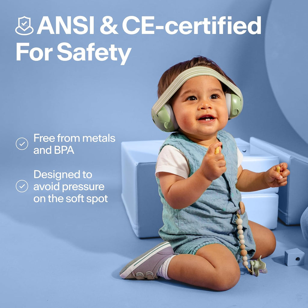 Alpine Muffy Baby Ear Protection for Babies and Toddlers up to 36 Months - CE & ANSI Certified - Noise Reduction Earmuffs - Comfortable Baby Headphones against Hearing Damage & Improves Sleep 