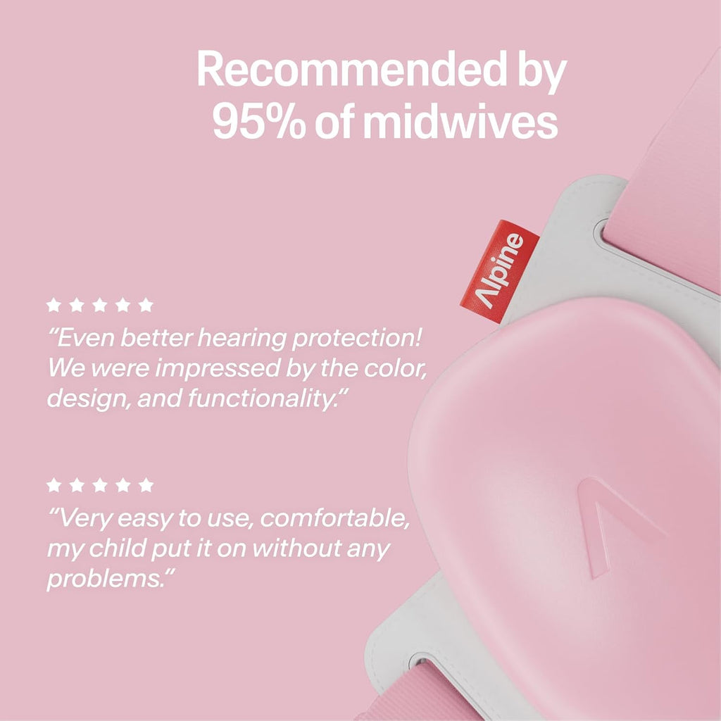 Alpine Muffy Baby Comfort - Protects Hearing for Babies and Toddlers - CE & ANSI Certified - Headband for Safe Fit & Comfort - Adjustable for Ages 3-48 Months - 24Db Sound Reduction