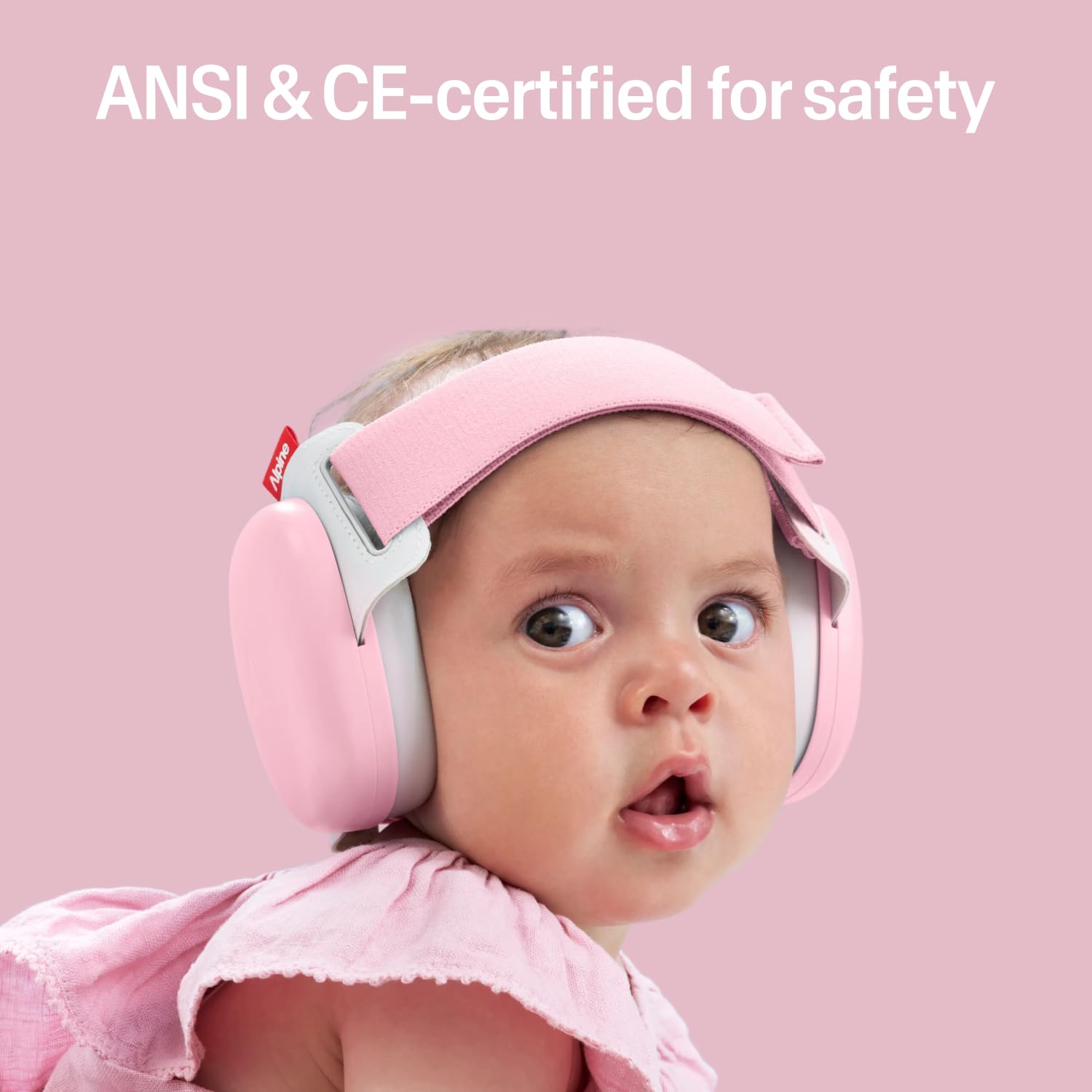 Alpine Muffy Baby Comfort - Protects Hearing for Babies and Toddlers - CE & ANSI Certified - Headband for Safe Fit & Comfort - Adjustable for Ages 3-48 Months - 24Db Sound Reduction