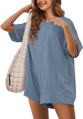 Rompers for Women Casual Oversized Athletic Jumpsuits Overalls Workout Hot Shot Tee Romper
