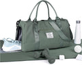 Gym Duffle Travel Bag for Women Men with Shoe Compartment and Wet Pocket!