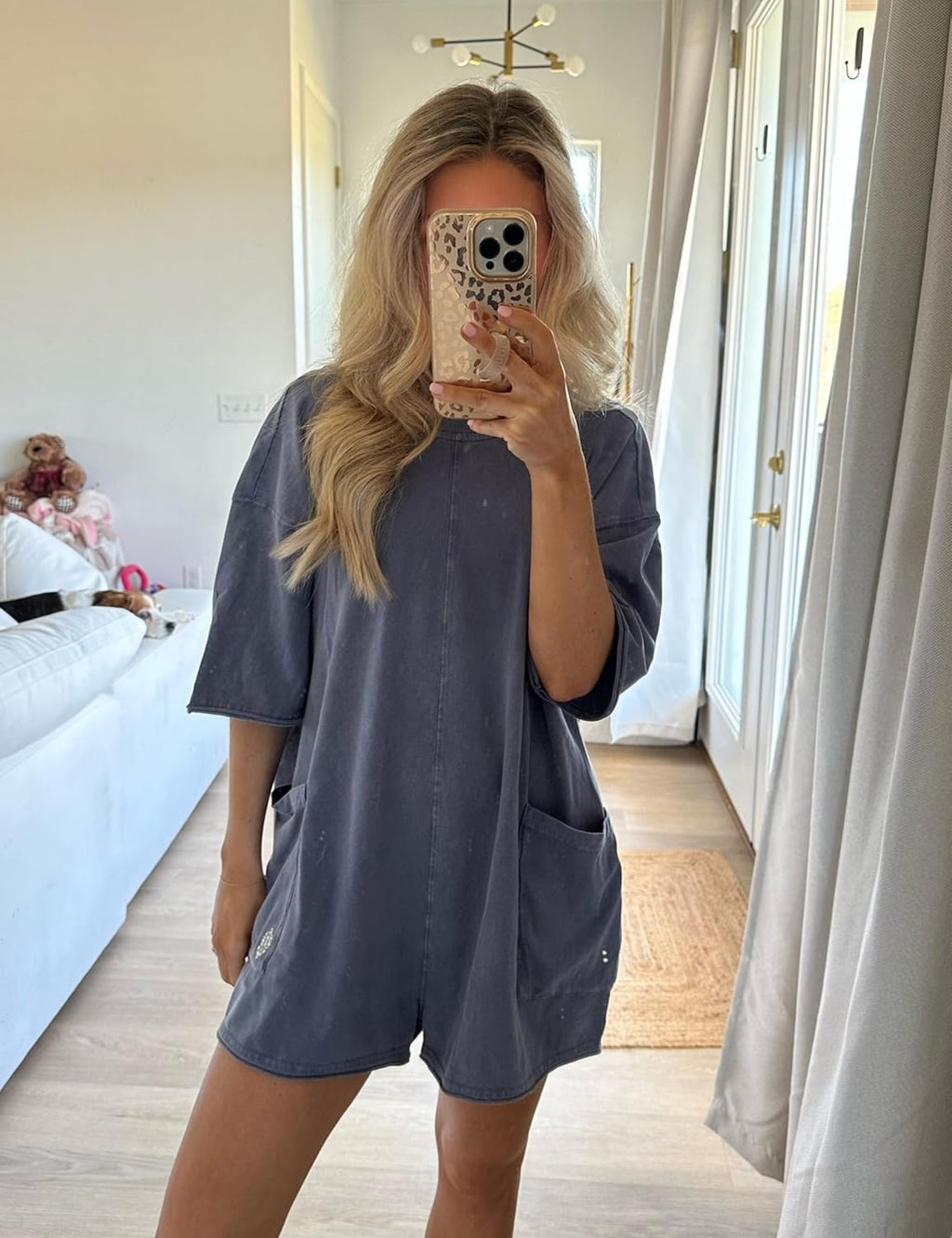 Rompers for Women Casual Oversized Athletic Jumpsuits Overalls Workout Hot Shot Tee Romper