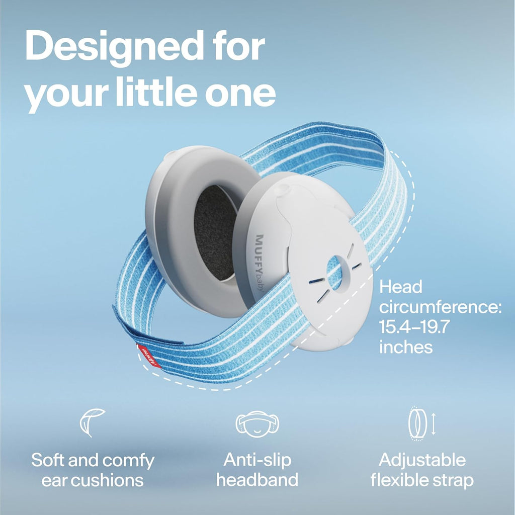 Alpine Muffy Baby Ear Protection for Babies and Toddlers up to 36 Months - CE & ANSI Certified - Noise Reduction Earmuffs - Comfortable Baby Headphones against Hearing Damage & Improves Sleep 